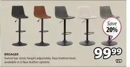 JYSK Broager Swivel bar stool offer
