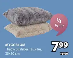 JYSK Myggblom Throw cushion offer
