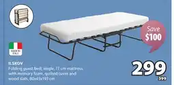 JYSK Ilskov Folding guest bed offer