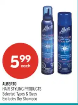 Shoppers Drug Mart ALBERTO HAIR STYLING PRODUCTS offer