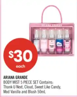 Shoppers Drug Mart ARIANA GRANDE BODY MIST 5 PIECE SET offer