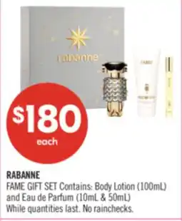 Shoppers Drug Mart RABANNE FAME GIFT SET offer