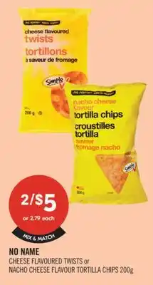 Shoppers Drug Mart CHEESE FLAVOURED TWISTS or NACHO CHEESE FLAVOUR TORTILLA CHIPS 200 g offer