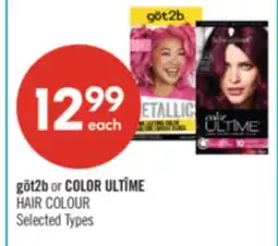 Shoppers Drug Mart göt2b or COLOR ULTÎME HAIR COLOUR offer
