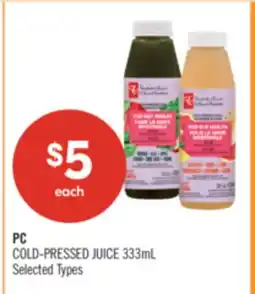 Shoppers Drug Mart PC COLD-PRESSED JUICE offer