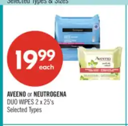 Shoppers Drug Mart AVEENO or NEUTROGENA DUO WIPES offer