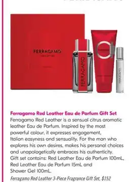 Shoppers Drug Mart FERRAGAMO Red Leather 3-Piece Fragrance Gift Set offer