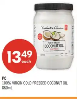 Shoppers Drug Mart 100% VIRGIN COLD PRESSED COCONUT OIL 860mL offer