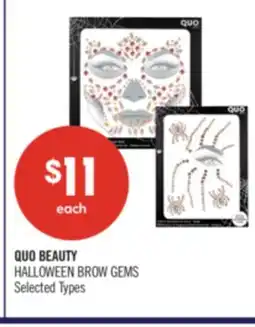Shoppers Drug Mart QUO BEAUTY HALLOWEEN BROW GEMS offer
