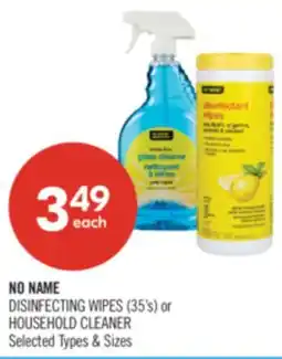 Shoppers Drug Mart NO NAME DISINFECTING WIPES (35's) or HOUSEHOLD CLEANER offer