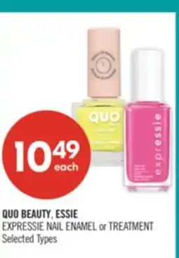 Shoppers Drug Mart QUO BEAUTY, ESSIE EXPRESSIE NAIL ENAMEL or TREATMENT offer