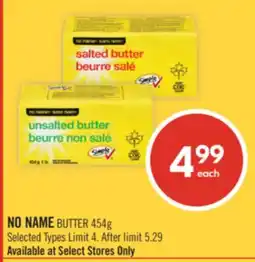 Shoppers Drug Mart NO NAME BUTTER, 454g offer