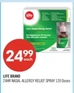 Shoppers Drug Mart LIFE BRAND 24HR NASAL ALLERGY RELIEF SPRAY offer
