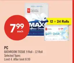 Shoppers Drug Mart PC BATHROOM TISSUE offer