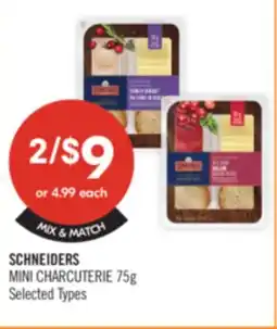 Shoppers Drug Mart SCHNEIDERS MINI CHARCUTERIE 75g offer