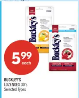 Shoppers Drug Mart BUCKLEY'S LOZENGES 30's offer