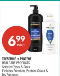 Shoppers Drug Mart TRESemmé or Pantene Hair Care Products offer