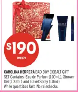 Shoppers Drug Mart CAROLINA HERRERA BAD BOY COBALT GIFT offer