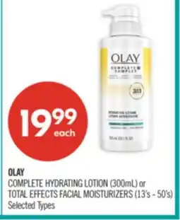 Shoppers Drug Mart COMPLETE HYDRATING LOTION (300mL) or TOTAL EFFECTS FACIAL MOISTURIZERS (13's - 50's) offer