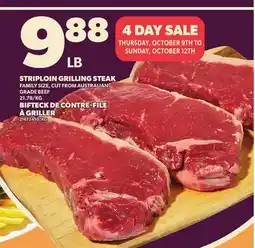 Independent City Market STRIPLOIN GRILLING STEAK offer