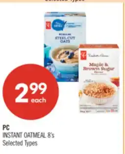 Shoppers Drug Mart PC INSTANT OATMEAL offer