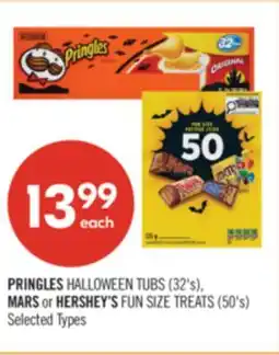 Shoppers Drug Mart PRINGLES HALLOWEEN TUBS (32's), MARS or HERSHEY'S FUN SIZE TREATS (50's) offer