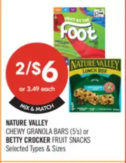 Shoppers Drug Mart NATURE VALLEY CHEWY GRANOLA BARS (5's) or BETTY CROCKER FRUIT SNACKS offer