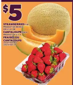 Independent City Market STRAWBERRIES, 1 LB, CANTALOUPE, EACH offer