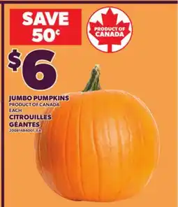 Independent City Market JUMBO PUMPKINS, EACH offer