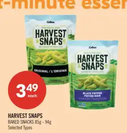 Shoppers Drug Mart HARVEST SNAPS BAKED SNACKS 85g - 94g offer