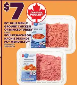 Independent City Market PC BLUE MENU GROUND CHICKEN OR MINCED TURKEY, 454 G offer