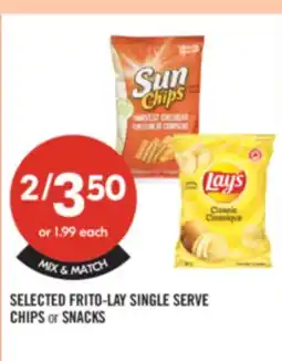 Shoppers Drug Mart SELECTED FRITO-LAY SINGLE SERVE CHIPS or SNACKS offer