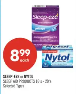 Shoppers Drug Mart SLEEP-EZE or NYTOL SLEEP AID PRODUCT offer