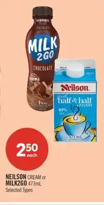 Shoppers Drug Mart NEILSON CREAM or MILK2GO 473mL offer