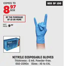 BMR NITRILE DISPOSABLE GLOVES offer