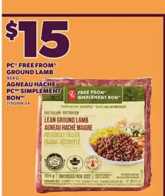 Independent City Market PC FREE FROM GROUND LAMB, 454 G offer