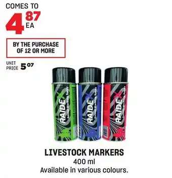 BMR LIVESTOCK MARKERS offer