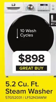 Leon's L2 White Front Load Washer (5.2 Cu. Ft) - LF52N3AWW offer