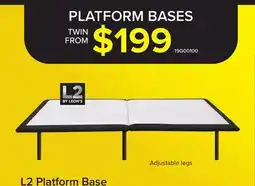 Leon's L2 Platform Twin Base - White and Black offer