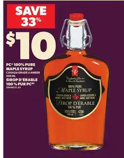 Independent City Market PC 100% PURE MAPLE SYRUP, 500 ML offer