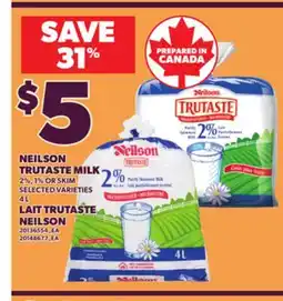 Independent City Market NEILSON TRUTASTE MILK, 2%, 1% OR SKIM, 4 L offer