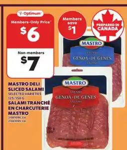 Independent City Market MASTRO DELI SLICED SALAMI, 125/150 G offer