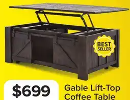Leon's Gable 50 Lift-Top Coffee Table - Weathered Charcoal offer