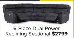 Leon's Haven 6-Piece Dual Power Reclining Sectional - Grey offer