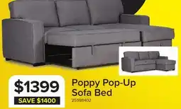 Leon's Poppy Pop-Up Sofa Bed - Grey offer
