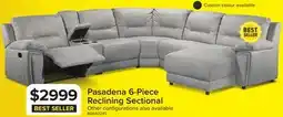 Leon's Pasadena 6-Piece Reclining Sectional with Right-Facing Chaise - Light Grey offer