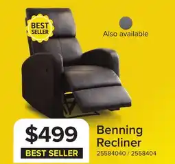 Leon's Benning Recliner - Dark Brown offer