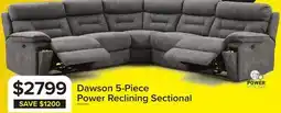Leon's Dawson 5-Piece Power Reclining Sectional - Graphite offer