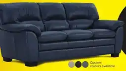 Leon's Kendrick Leather Sofa - Blue offer