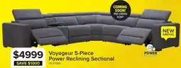 Leon's Voyageur 6-Piece Power Reclining Sectional with Console - Charcoal offer